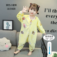 Желтый фланелевый спальный мешок, пчела