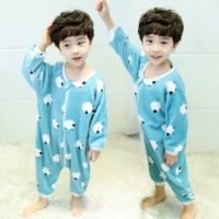 Синий фланелевый спальный мешок