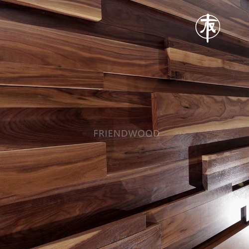 Светлые роскошные 3D длинные деревянные полоски из черного ореха, мозаичный фон, украшение для стен, украшение для стен отеля, клуба, кафе