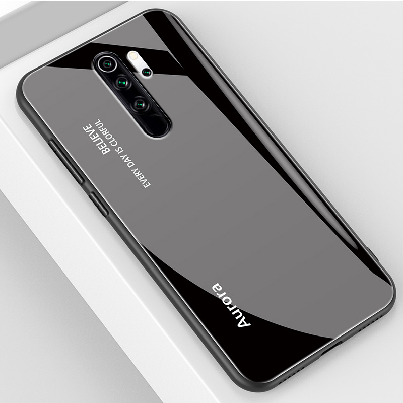 Red Rice Note8pro & Bright BlackRed rice note8 Mobile phone shell Redmi   note8 pro Glass Protective shell redmi   not8por All inclusive Fall prevention ultrathin noto8 Soft and hard silica gel millet Shell men and women originality personality tide