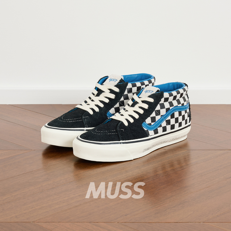 In Stock Liberaiders X Vans Sk8-Mid 83 Collaboration Checkerboard Retro Canvas Sneakers