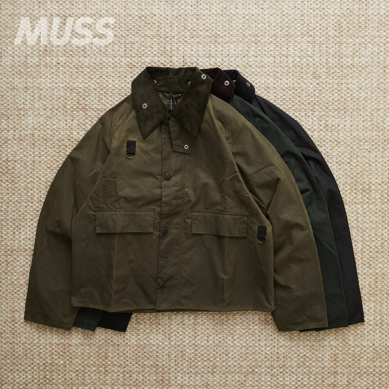 In Stock Barbour Spey Wax Jacket Vintage Casual Workwear Jacket Made of Oil-Waxed Cotton