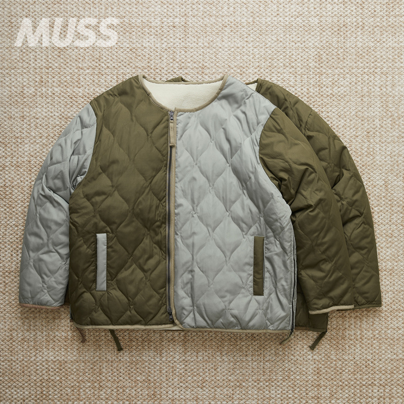 In Stock: Taion Military Riversible Reversible Military Quilted Fleece Warm down Jacket