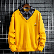 Boy Long Sleeve T-shirt Big Boy 12 base shirt 13 Korean Junior High School Students Leisure 14 Years Old Cotton Clothes Men