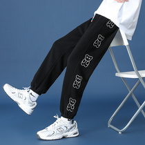 Boy Loose Wear Pants Great Boy Boy Anti-mosquito Pants 16 Handsome Gas Spring Summer Tide 13-15 Summer Sport Pants Men Fat