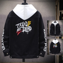 2021 new boy coat spring autumn style CUHK Tong Shuai Cowboy clothes 13 years old 15 Fat boy Han version Boo Mens clothes