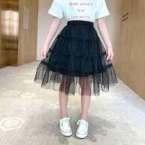 Girls half body dress dress 2022 new foreign air CUHK Cupcake Skirt Girl Trendy Short Skirt Child Skirt Summer