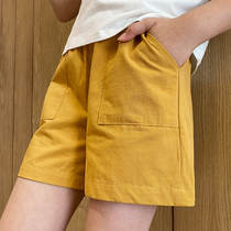 Girl Shorts Summer Outwear 2022 New Children Tooling Pants Foreign Air Pure Cotton 50% Pants Woman Great Boy Summer Clothes