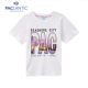 Parkland quần áo trẻ em cô gái mùa hè chải kỹ cotton T-shirt mềm mại và thoải mái trẻ em nửa tay co giãn tất cả các kết hợp áo sơ mi - Áo thun