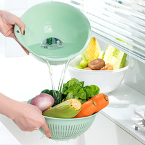 ASVEL Japan imported antibacterial high temperature resistant vegetable washing basin double layer multifunctional drain basket kitchen washing rice fruit basket