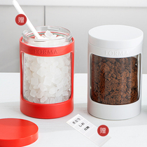 ASVEL Japanese glass seasoning bottle kitchen household monosodium glutamate seasoning box white sugar salt jar seasoning jar