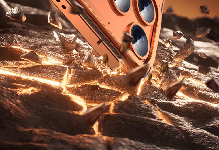 Vibrant Orange Textured Minimalist iPhone Case