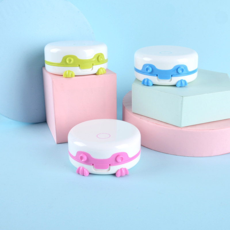 Cleaning contact lens device electric box color contact lens myopia cleaning warehouse double cleaning box automatic cartoon cleaning instrument