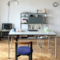 Modern Desk Bench Designer Net Red Brief Modern Office Superior Sensory Stainless Steel Computer Desk