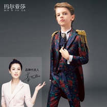 Maryasha childrens suit suit CUHK Tong Yan-tailed piano for the handsome young boys suit suit