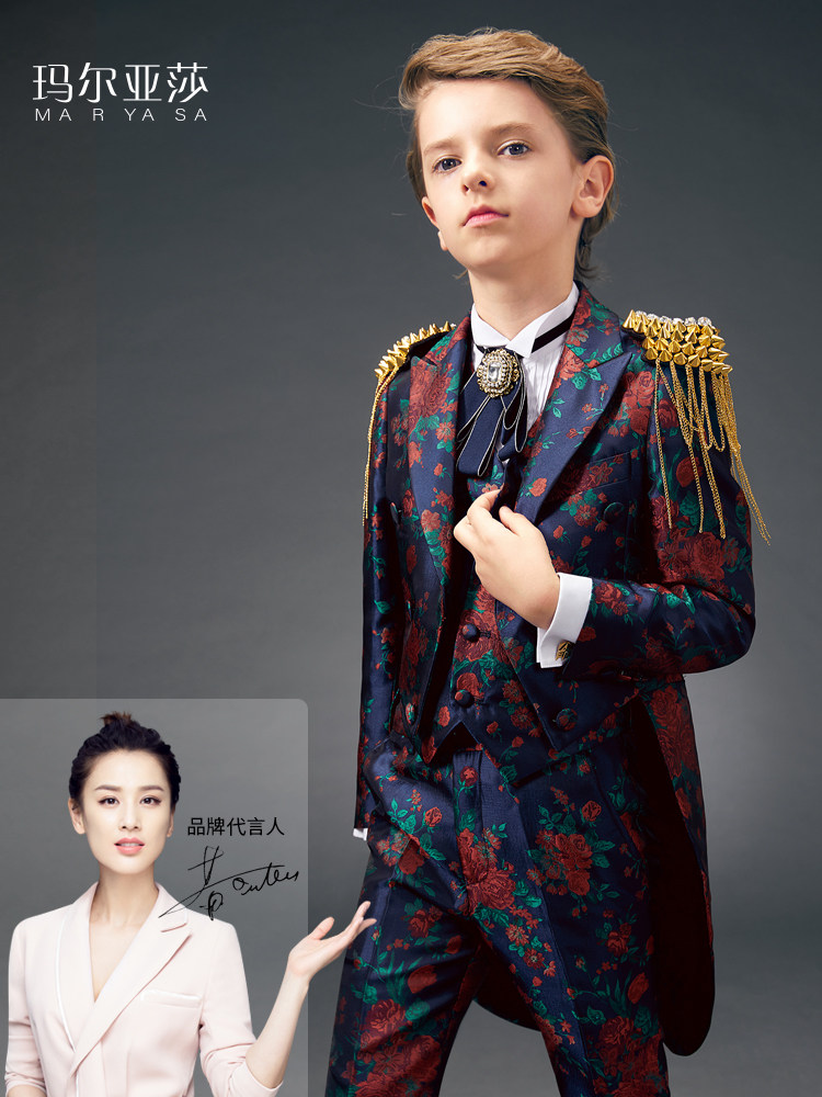 Malasa children's suit suit suit big boy tuxedo piano performance suit handsome little boy suit suit