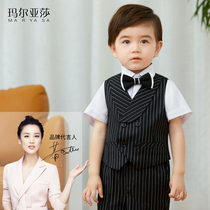 Kids Suit Vest Set First Birthday Boy Baby Birthday 2022 Art Photo Banquet Boy Little Suit