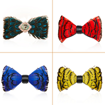Maryasha childrens dress bow tie peacock feather fashion bow tie in the big boy Korean version of the British style bow tie