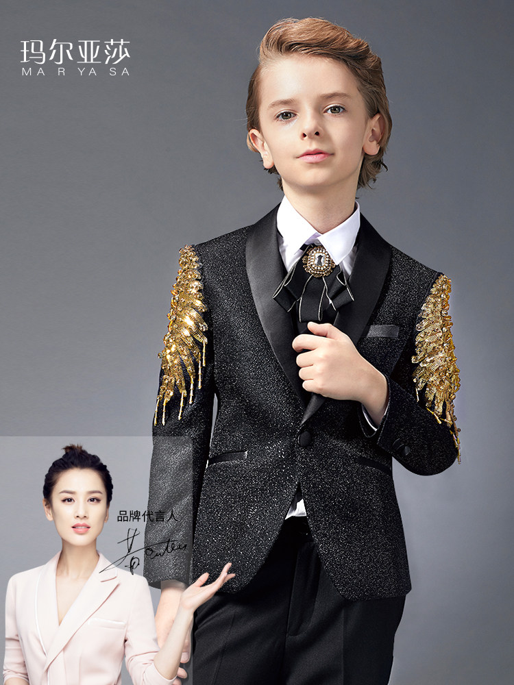 Malasa Boys Dress Set Piano Host Performance Costume Children's Suit British Style Boys Suit