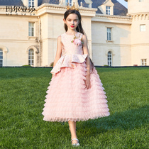 Maryasha Girl Princess Dress Dress Fluffy Gauze Medium Boy Host Piano Performance Costume Flower Boy Foreign Dress