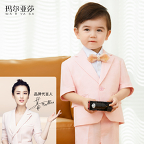 Kids suit short sleeves set summer first birthday dress baby boy birthday party flower boy 2022 boy little suit