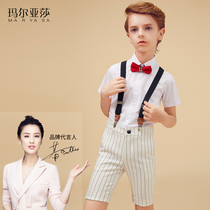 Maryasha childrens suit suit striped back with pants Inn wind three sets of summer loaded piano for small suits