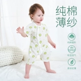 Детское летнее хлопковое боди для новорожденных подходит для мужчин и женщин, марлевая тонкая летняя одежда для девочек, короткий рукав