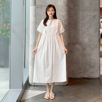 Pregnant woman summer clothes dress dress small sub pure cotton fashion little fresh super fairy Temperament Foreign Air Out of Summer Skirt Tide