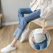 Pregnant Woman Pants Summer Thin jeans Fashion exterior wearing toventral underpants 90% Pants 90% Pants Little Subspring Summer