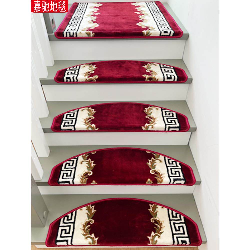 Villa solid wood stair step mats, high-end no-wash self-adhesive anti-slip stair mats, step mats, custom soundproof carpets