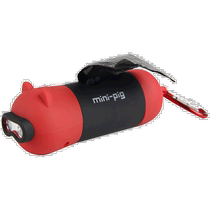 Pet Life Oink LED Flashlight and Trash Bag Dispenser - Red (Ole USA)