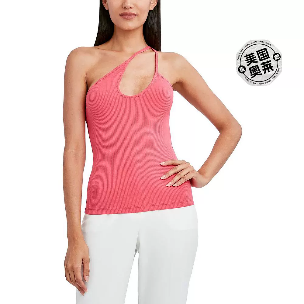 BCBGMAXAXRIAWOMENS KNIT CUT OUT TANK TOP - CLARET RED [США]