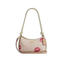 USA direct mail COACH Teri mini crossbody bag made of iconic canvas with lip print C