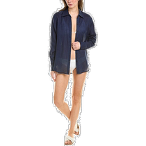 Onia Air linen blend classic oversized button-down shirt - Shenwan (American Outlet) Straight Hair