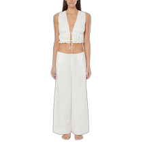 Onia Linen Knitted Drawstring Pants - White (American Outlet) Straight Hair