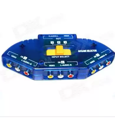 3 in 1 out AV switcher three in one out audio and video splitter audio converter extension cord