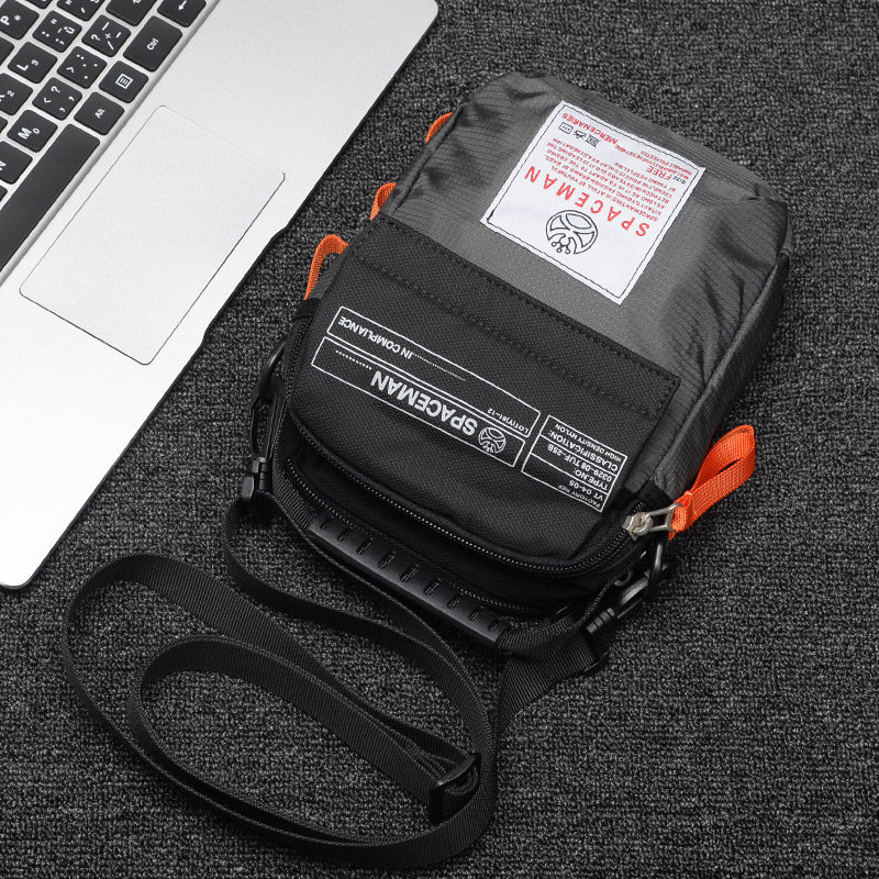 Spamman men's bag mobile phone inclined satchel casual single shoulder bag fashion men's sails cloth bag light small backpack hanging bag man-Taobao