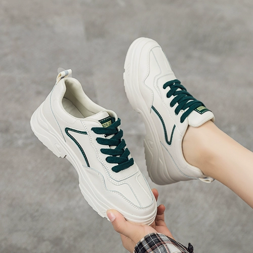 Универсальная белая обувь, весенние кроссовки на плоской подошве для отдыха, 2020, из натуральной кожи, в корейском стиле