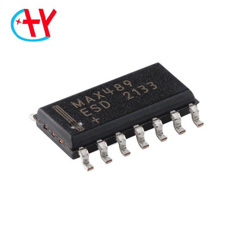 原装MAX489ESD+T SOIC-14低功耗 限摆率 RS-485/RS-422收发器芯片