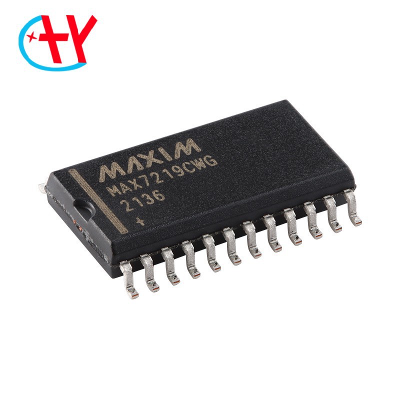 原装正品 MAX7219CWG+T SOIC-24 串行接口 8位 LED显示驱动器芯片