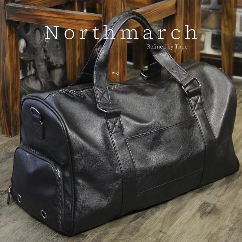 Northmarch Men's Business Travel Luggage Bag, Commuting Full Leather Travel Bag, Sports and Fitness Bag