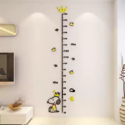 Children's height measurement wall stickers 3d stereo baby cartoon home acrylic cute living room can be recorded