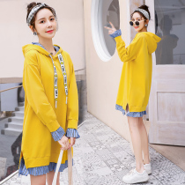Western style pregnant women autumn fashion two-piece set tide mother 2020 early spring loose dress sweater summer dress