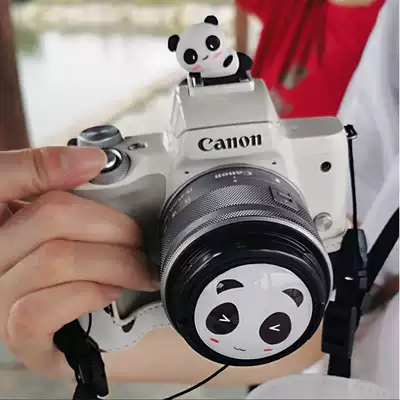 Panda hot shoe protective cover cartoon monocular camera universal Canon 5d4 Sony micro monocular camera a6100 Fuji xt30 Nikon hot shoe cover dustproof cute creative accessories 80d a7m3