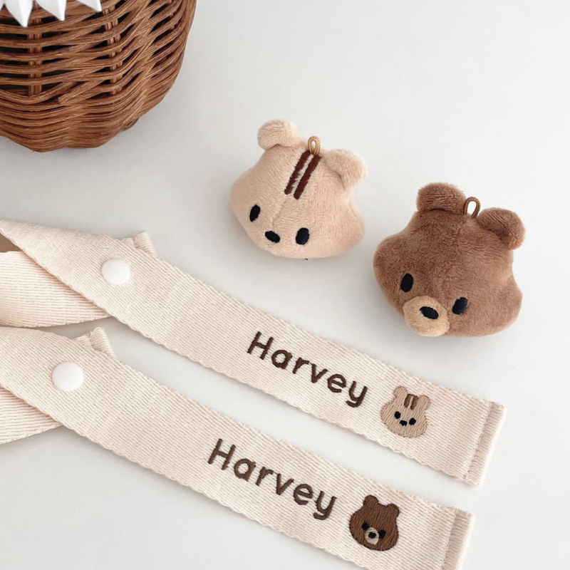 Korea ins Children's Baby Embroidered Name Tag Kindergarten Name Tag Suitcase Mommy Bag Name Pendant