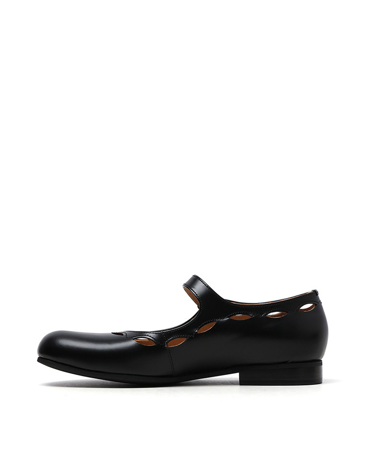 Туфли Мэри Джейн it cdg comme des garcons girl女款玛丽珍鞋复古镂空皮鞋平底鞋