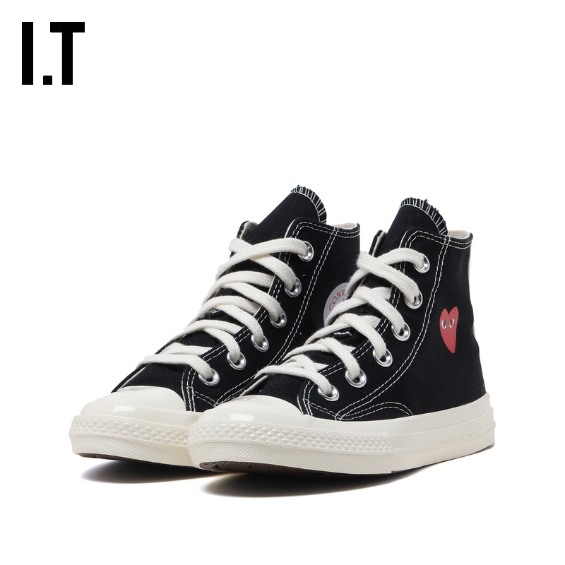 It Cdg Play Comme Des Garçons Rei Kawakubo Children's High-Top Sneakers Canvas Shoes