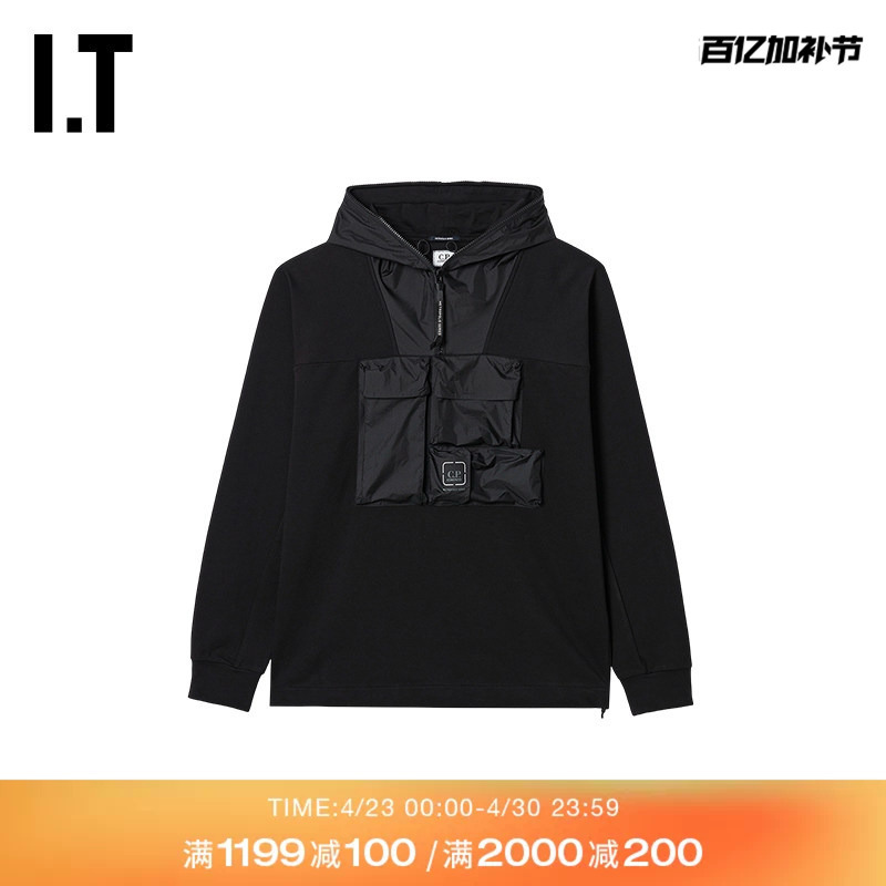 It C.P.Company Men's Hooded Sweatshirt New Trendy Outdoor Style Multi-Pocket Hoodie 06452Mnq