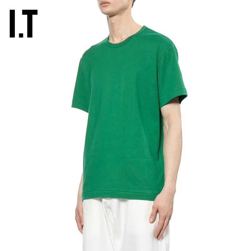 IT CDG COMME des GARCONS HOMME PLUS мужская однотонная футболка с короткими рукавами в повседневном базовом стиле