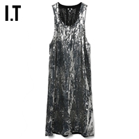 IT CDG COMME des GARCONS HOMME BLACK couple's sequin-embellished sleeveless dress